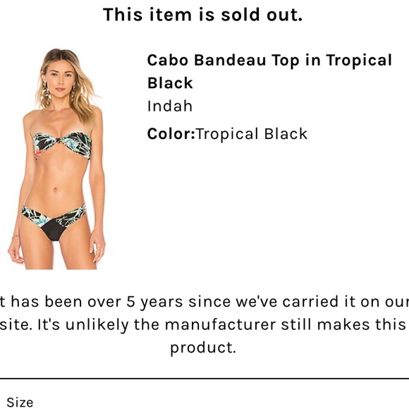 Indah Cabo Bandeau Top and Bottom in Tropical Black - Picture 8 of 8